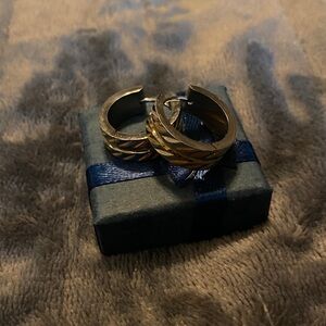 Gold plated huggie earrings